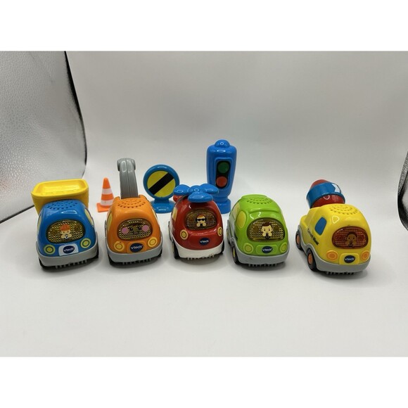 VTech Go! Go! Smart Wheels Cars Cement Truck Tow Truck Dump Truck Van Lot Of 5 + - Picture 10 of 16